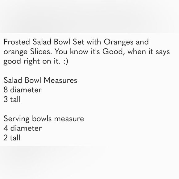 Good Orange Citrus 7 Piece Large 7 Cup Or 66 Oz 6 10 Oz Single Serving Dish Bowl - Picture 7 of 7